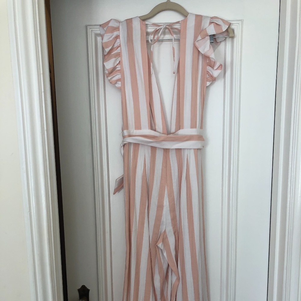 Wisteria Jumpsuit In Pearl Stripe Gem